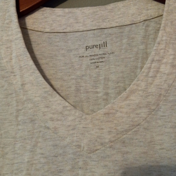 J.Jill M Cotton Long Sleeved Floral Print Pullover Top - Picture 2 of 7